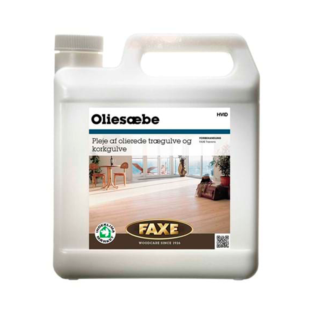 FAXE Oliesæbe hvid 2,5 ltr til olierede trægulve og korkgulve