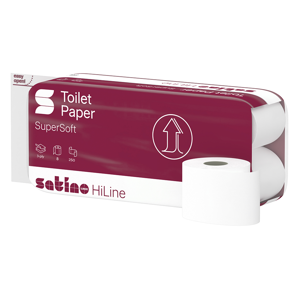 SATINO HiLine MT1 3-lags toiletpapir 250 ark