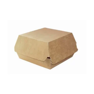 Burgerbox 120x120x82 mm i kraft brun hvid karton