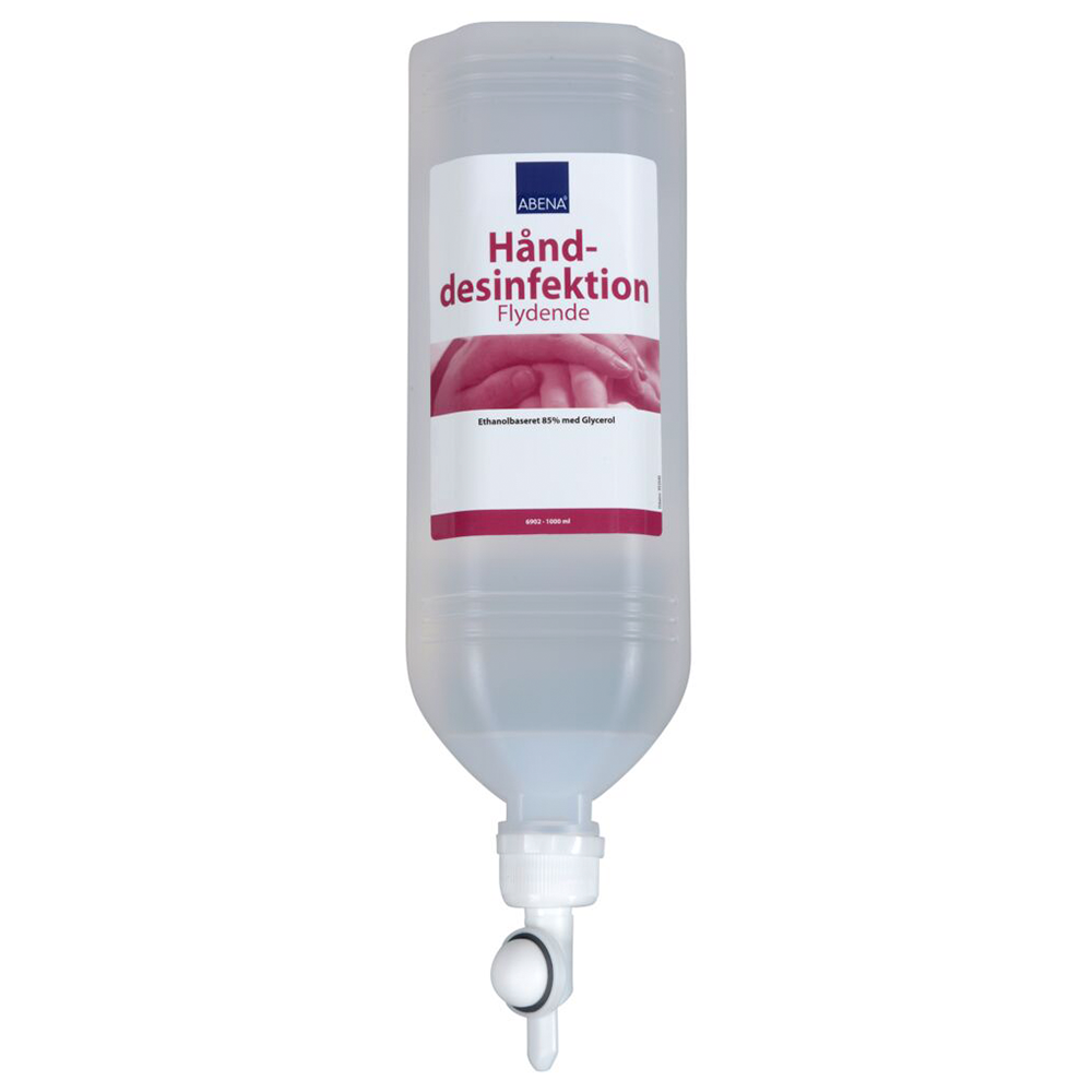 Hånddesinfektion flydende 85% 1 liter standbag 12 stk