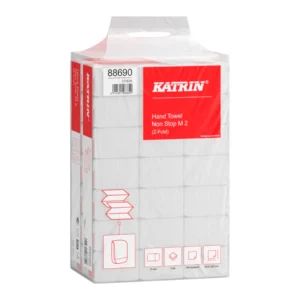 Katrin V-fold håndklædeark hvid 2-lags zig zag til dispenser