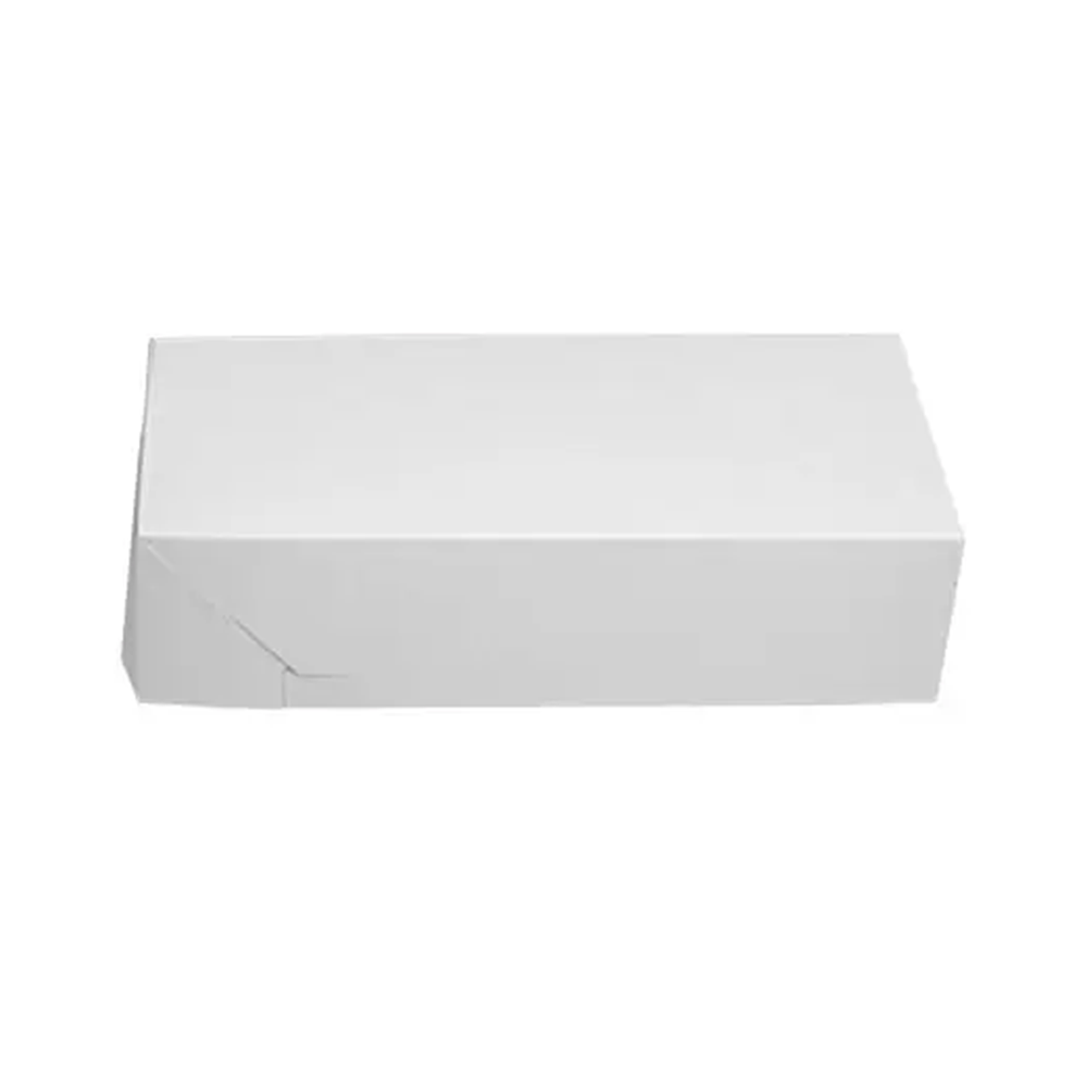 Hvid kageæske fold selv 10x20x5 cm nr 1212