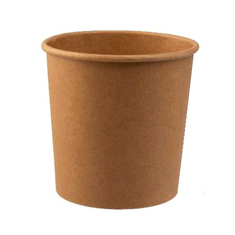 Papbæger Soup-To-Go 50 cl brun Ø96x95 mm med PE belægning