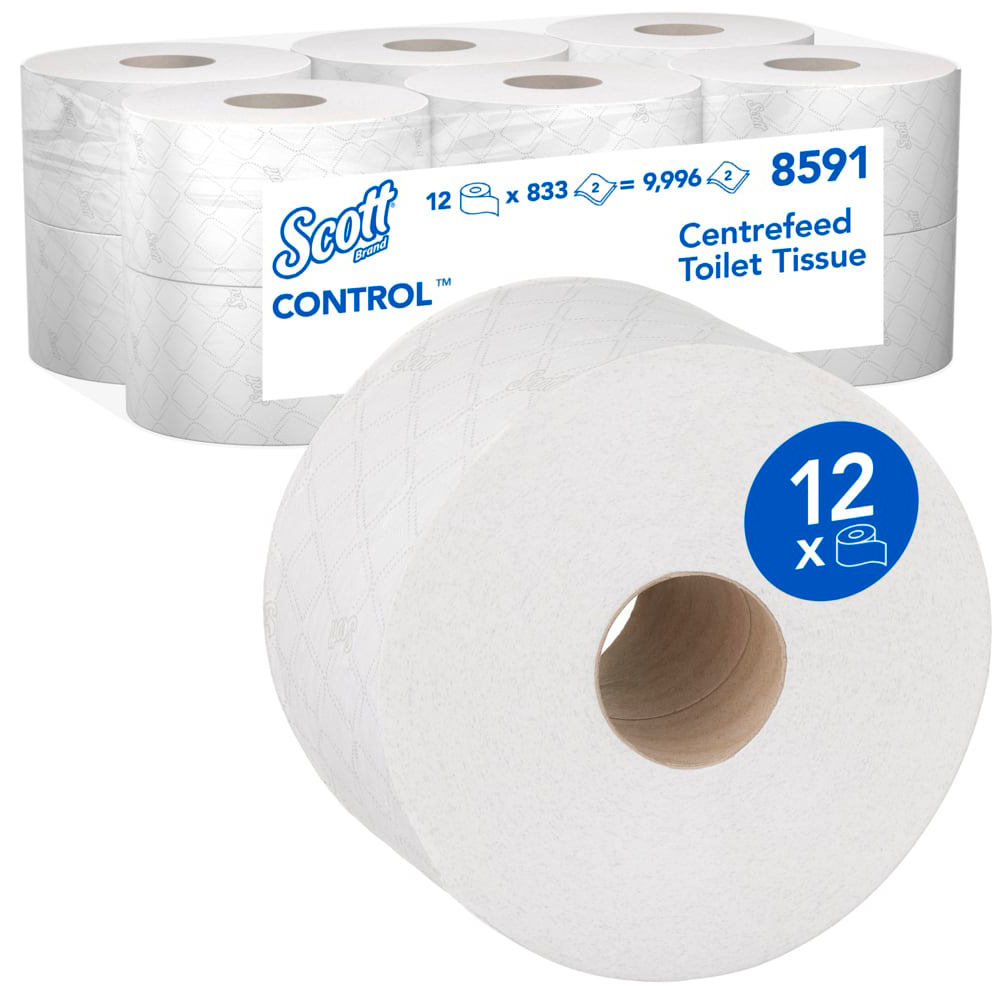 Scott Control centrefeed toiletpapir 2-lags 12 ruller