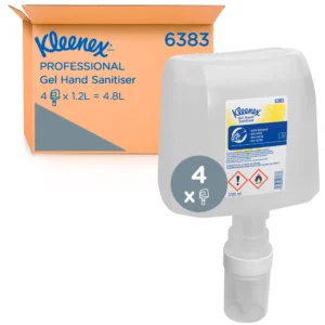 Kleenex gel hånddesinfektion refill 1,2 liter, kasse med fire stk