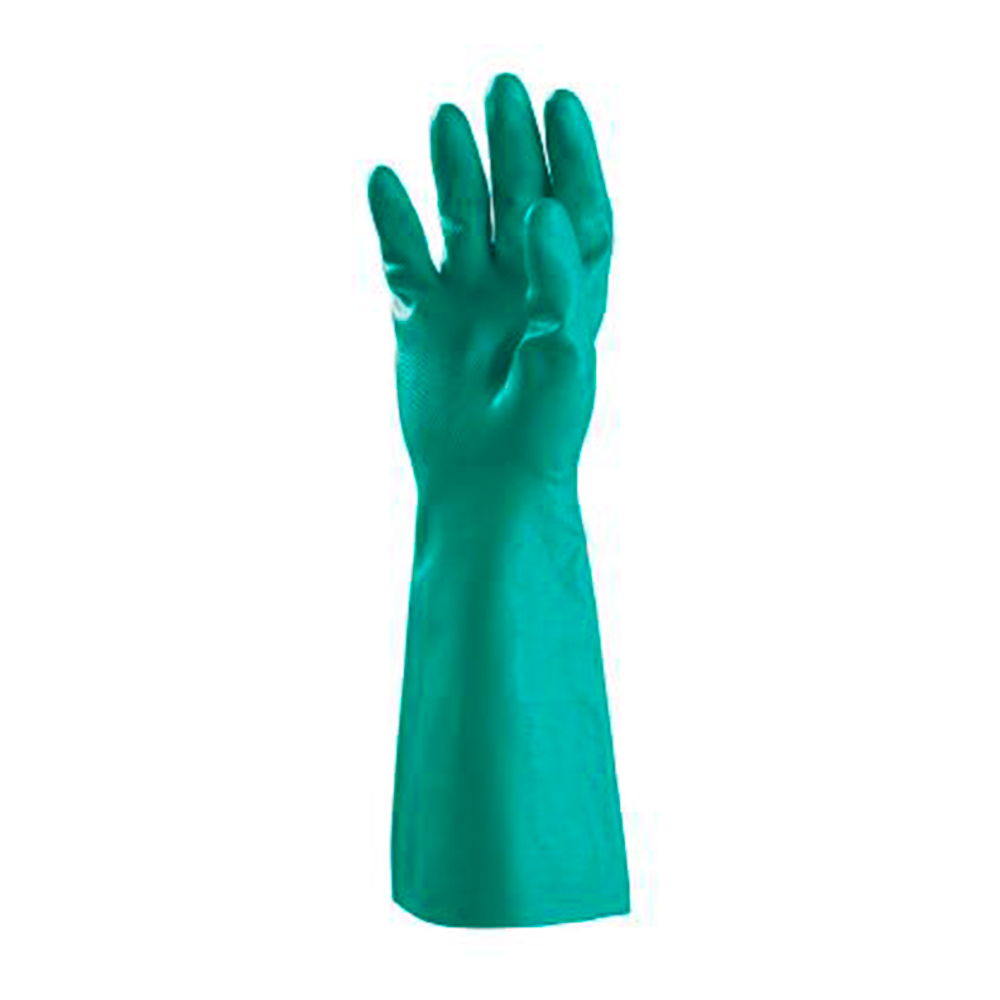 Grøn nitrilhandske Ansell AlphaTec Solvex 37-675