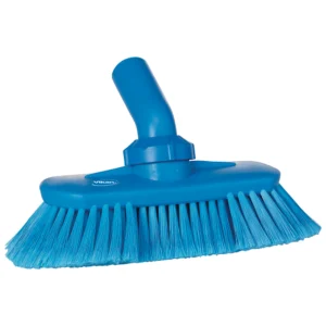 Vikan vaskebørste med vandgennemløb 240 mm blød spaltet blå