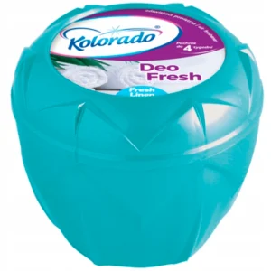 Kolorado gel luftfrisker Fresh Linen 150 g i turkis beholder