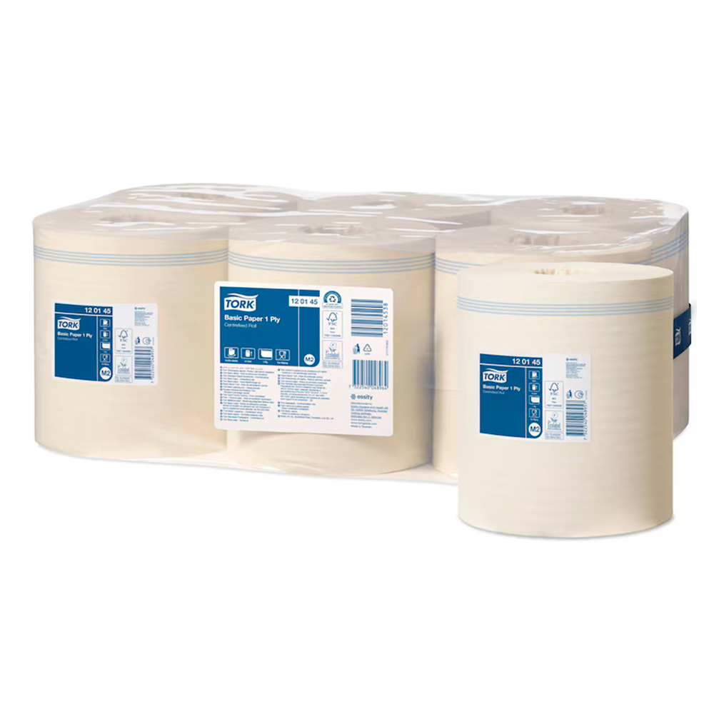 Tork håndklæderulle midi M2 uperforeret uden hylse 120145