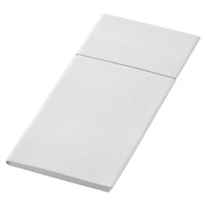 Duni Bio Duniletto Slim hvid servietlomme 40 x 33 cm med lomme til bestik