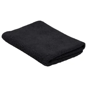 Sort mikrofiber klud til overfladerengøring i 40 x 40 cm og 32 x 32 cm