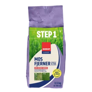 Borup Expert Step 1 Mosfjerner Xtra 3,5 kg til græsplæner