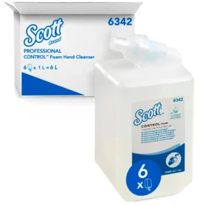 Scott Control skumsæbe til hyppigt brug i 1 liters refillkassette med karton á 6 stk.