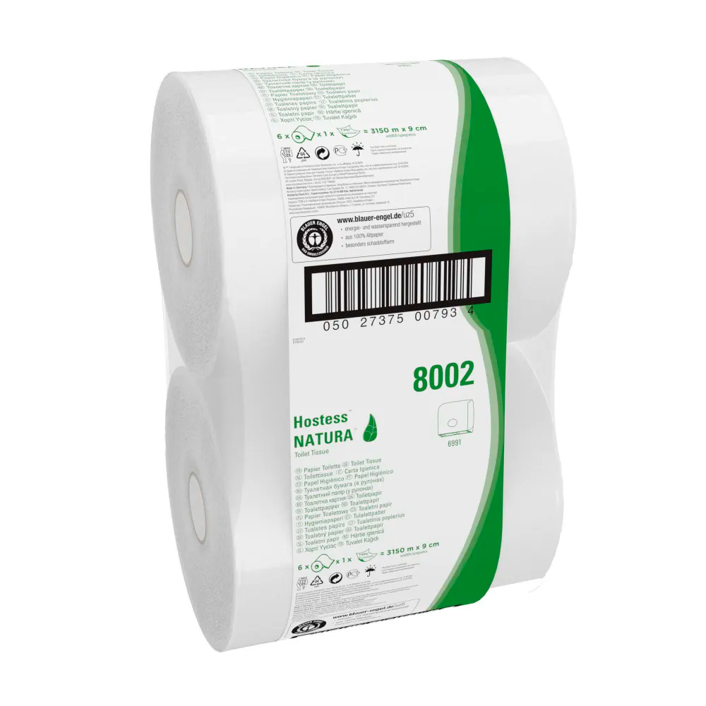 Hostess Natura jumbo maxi toiletpapir 1-lags 6 x 525 m