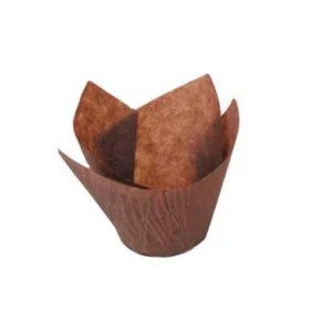 Brun tulipan muffinsform Ø50x95 mm til store muffins