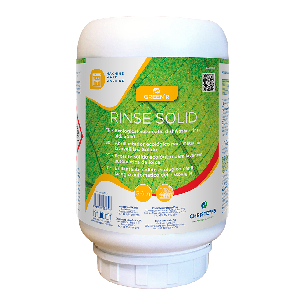 Green'R Rinse Solid afspændingsmiddel 3,6 kg til maskinopvask
