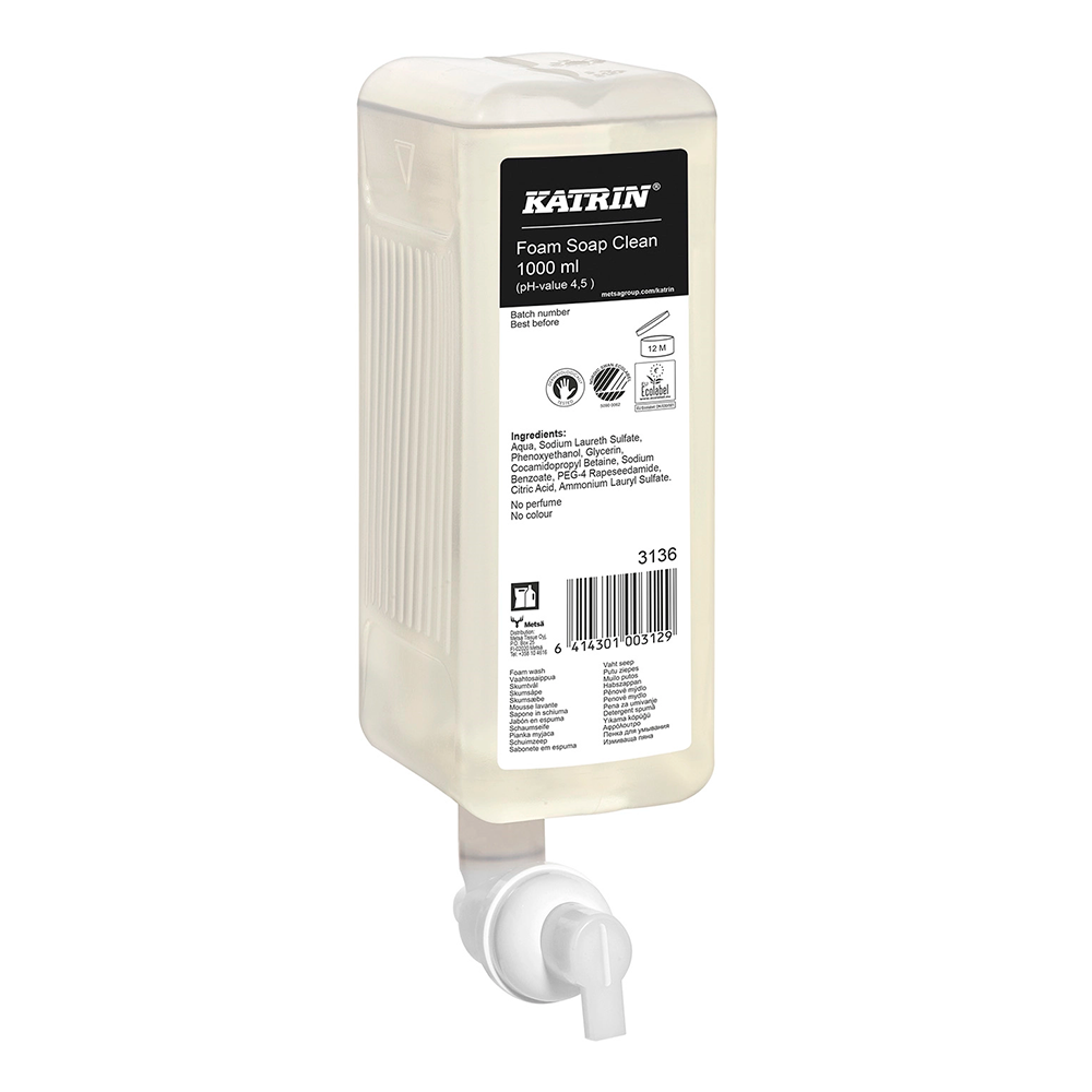 Katrin skumsæbe uden parfume 1 liter til dispenser