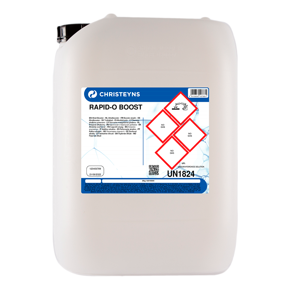 Rapid-O Boost 23kg alkalisk vaskebooster til professionel ozonvask